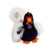 Peluche coq " Coq'rico" noir et blanc - 26 cm Histoire d'Ours