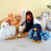Peluche coq " Coq'rico" noir et blanc - 26 cm Histoire d'Ours