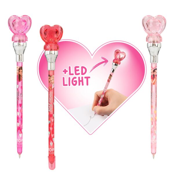 Stylo à bille avec lumière Coeur BEST FRIENDS - Top Model