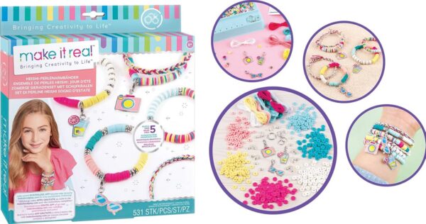 71MrEPZxDXL._AC_SL1500_ Make It Real - Bijoux Heishi Jours d'Été - Fabrication de bijoux enfants - Lansay