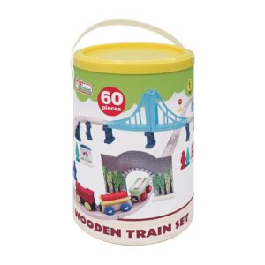 Baril Train Bois 60 Pièces - First Learning