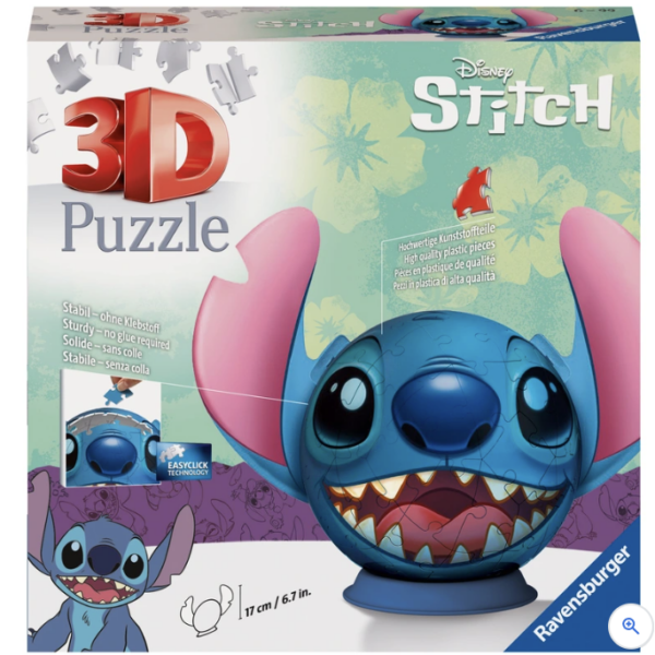 Disney Puzzle 3D Stitch 72 Pièces - Ravensburger