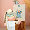 Peluche lapin rose avec son doudou - LAPIN CIBOULETTE - 28 cm - Doudou & Compagnie