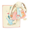 Doudou attache-sucette - LAPIN CIBOULETTE - 19 cm - Doudou & Compagnie
