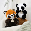 Peluche panda assis blanc et noir - 20 cm - Histoire d'Ours