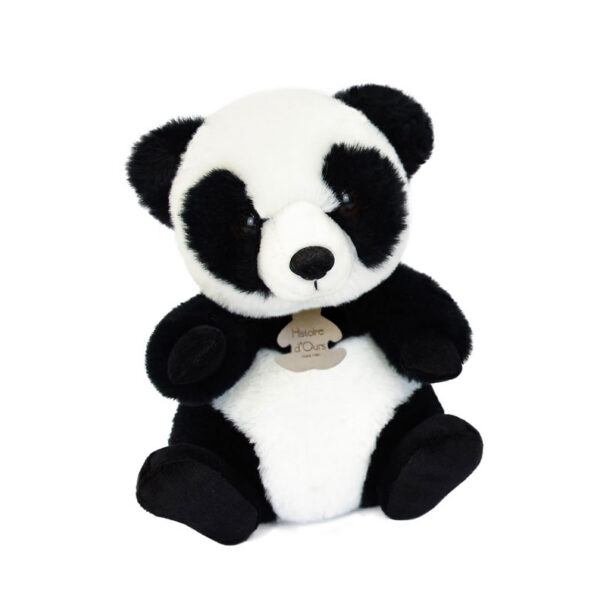 Peluche panda assis blanc et noir - 20 cm - Histoire d'Ours