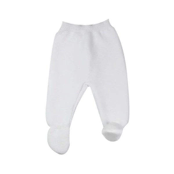 pantalon-tricot-bebe-blanc-100-coton Pantalon tricot bébé - Blanc - Trois Kilos Sept