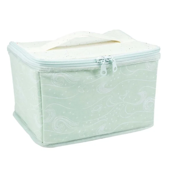Vanity bebe - Vert d'eau et beige chiné - Au large de Nova - Trois Kilos Sept