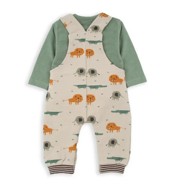 240864B Ensemble bébé Tshirt - salopette thème Savane Baby Bol 240864