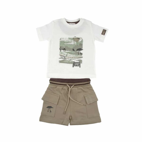 KBWZC0BP4035 Ensemble Short T-shirt Safari bébé garçon Babybol