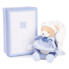 DC2713-1 Peluche hochet ours Petit chou - Bleu - 19 cm - Doudou & Compagnie