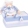 Peluche D'Activités Ours - 30 cm - Bleu - Doudou et Compagnie