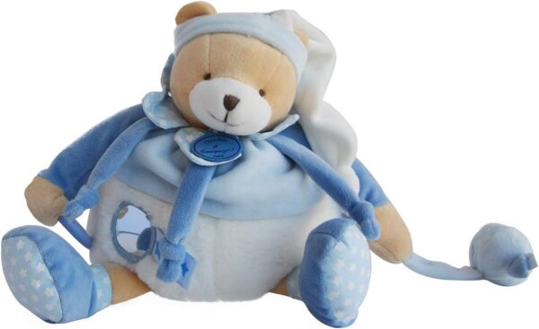 Peluche D'Activités Ours - 30 cm - Bleu - Doudou et Compagnie