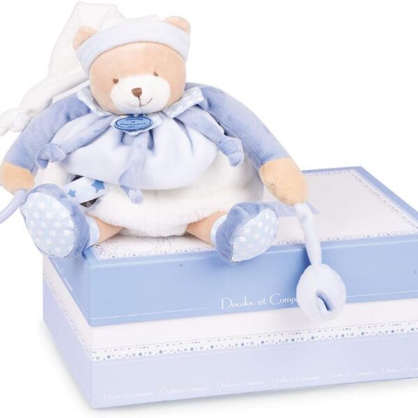 Peluche D'Activités Ours - 30 cm - Bleu - Doudou et Compagnie