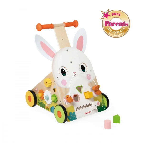 Chariot Multi-Activités Lapin en bois - Janod