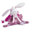 Doudou attache sucette lapin Cerise rose - 17 cm - Doudou&Compagnie