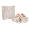 Coffret Doudou lapin pétales Collector taupe - 28 cm - Doudou & Compagnie