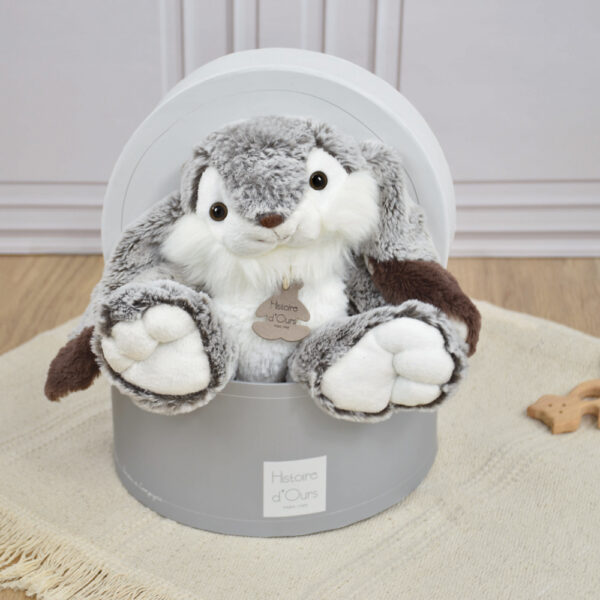 ho2061-4-1-625e834abae10592529294 Peluche Lapin Marius Gris chaud - 30 cm - Histoire d'ours