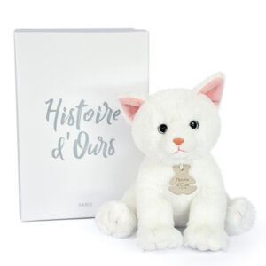 Peluche bébé chat - Blanc - Histoire d'Ours