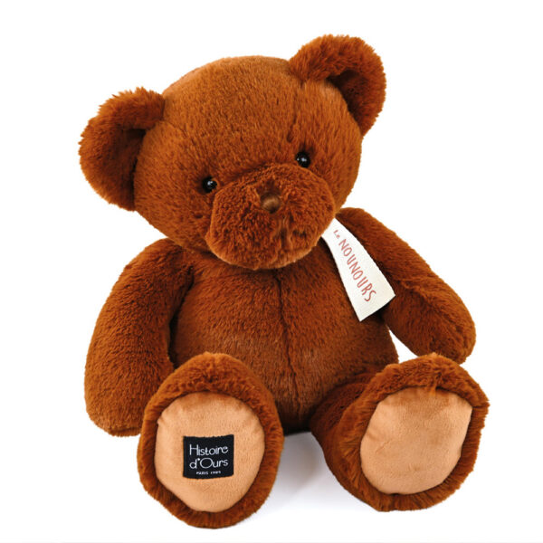 Ours en peluche marron Cappuccino - LE NOUNOURS - 40 cm - Histoire d'Ours