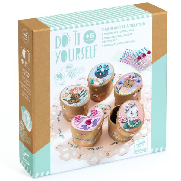 Adorables - Kit créatif 5 mini boîtes à décorer - Djeco