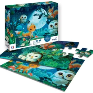 Puzzles Au clair de lune 2x24 pièces - Calypto By Sentosphère