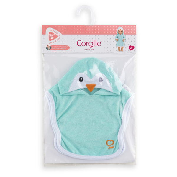 Cape de Bain Pingouin pour poupon 30 cm - Corolle