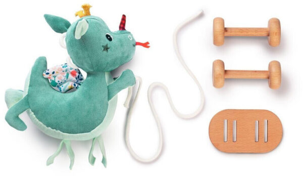 Peluche à tirer Joe le dragon - Lilliputiens