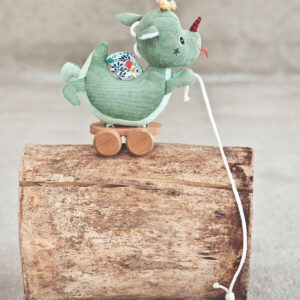 Peluche à tirer Joe le dragon - Lilliputiens