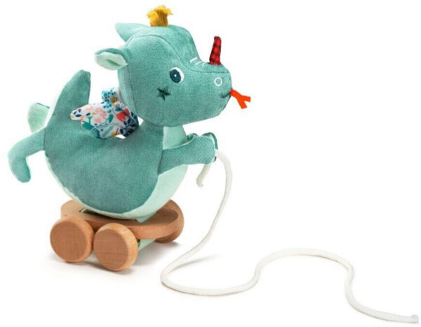 Peluche à tirer Joe le dragon - Lilliputiens