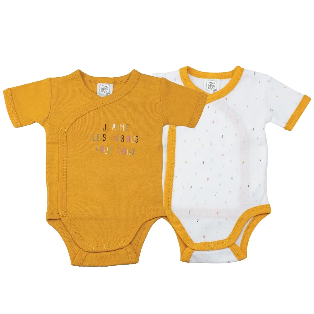 Bodies manches courtes - J'aime les bisous - Trois kilos sept