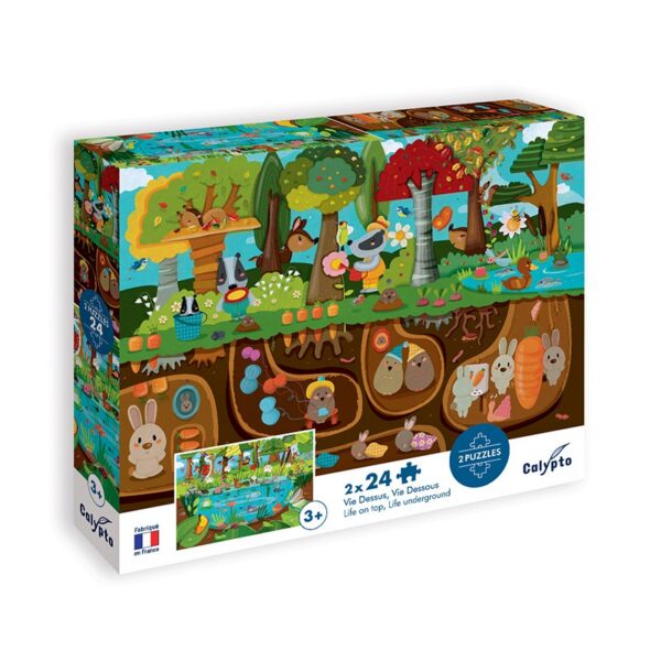 Puzzle 2 x 24 pièces - Vie dessus Vie dessous - Calypto By Sentosphere