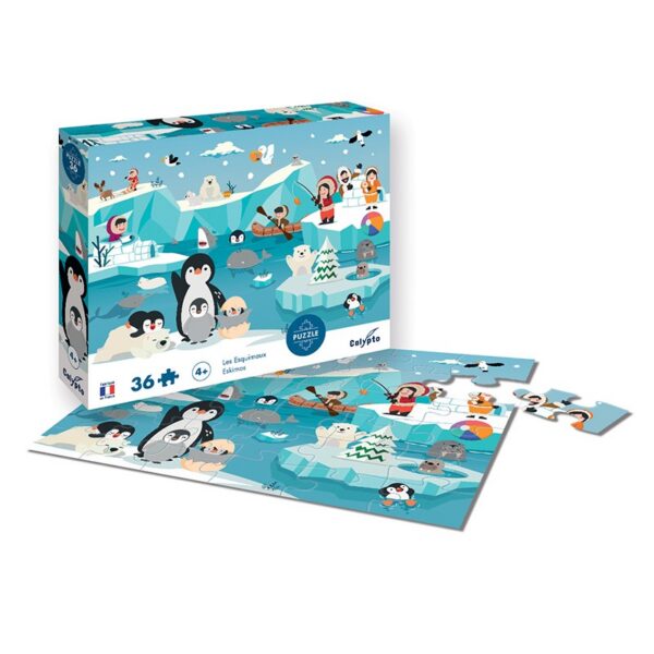 puzzle-36-pieces-les-esquimaux (1) Puzzle 36 pièces - Les Esquimaux - Calypto By Sentosphere