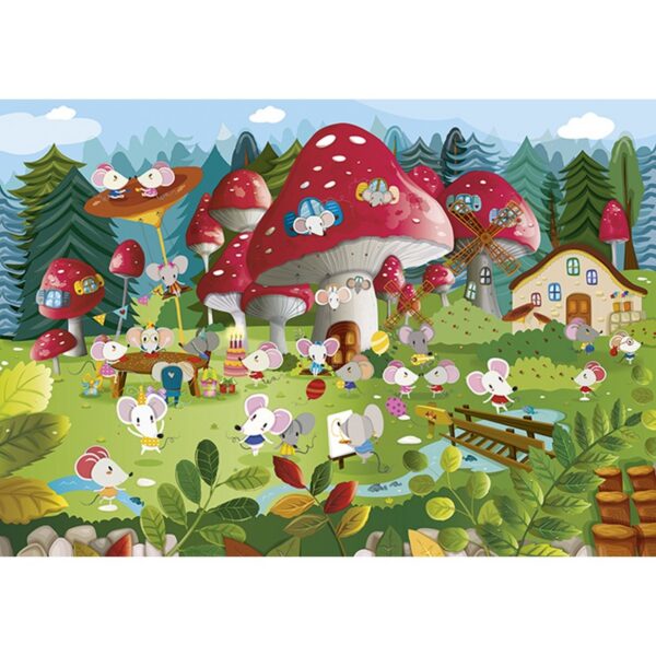 puzzle-54-pieces-le-village-des-souris (2) Puzzle 54 pièces - Le Village des Souris - Calypto By Sentosphere