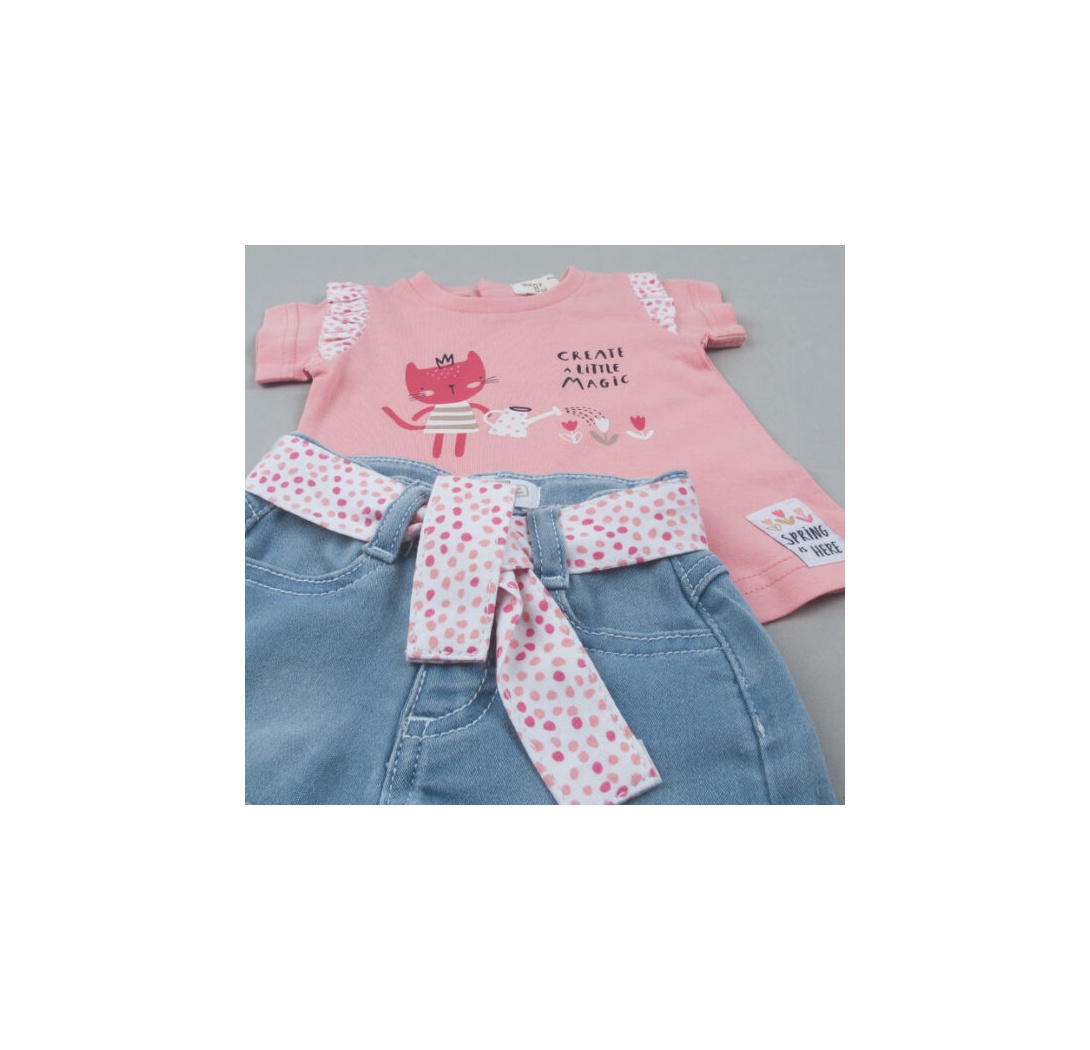 Ensemble Short jean's Tshirt Babybol – Image 2