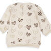 Robe sweat beige coeurs - Babybol