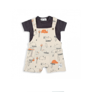 Salopette en coton Rhinocéros + T-shirt 150846 Babybol