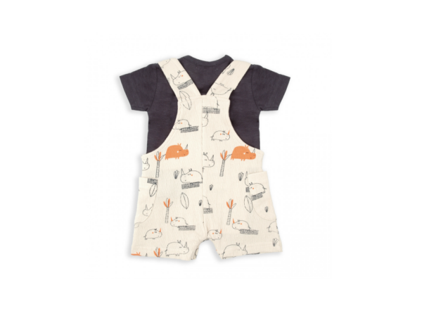 Salopette en coton Rhinocéros + T-shirt 150846 Babybol