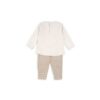 Ensemble sweat beige coeur-pantalon vichy Babybol 251 028