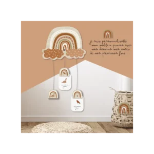 Mobile porte photos en bois RAINBOW Terracotta LOVELY TRIBU