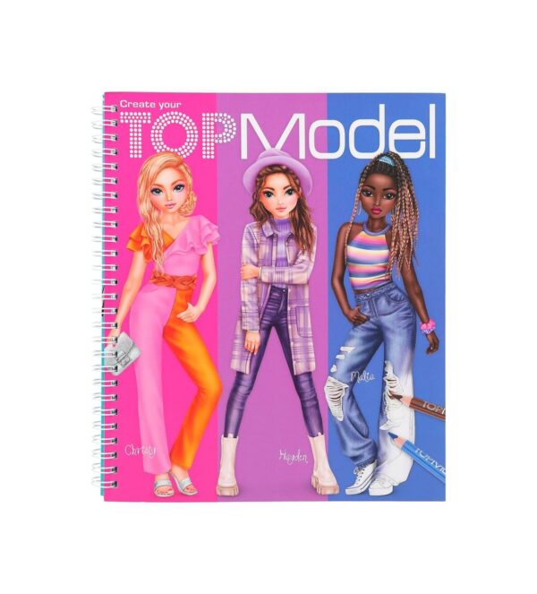 Livre de coloriage avec 40 pages pour concevoir des tenues de mode - Depesche 12447 Create Your TOPModel