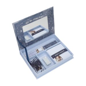 Boîte à papeterie bleu foncé, avec motif de loup et d'étoiles - Depesche 13224 TOPModel