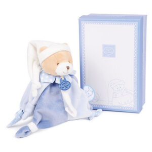 Doudou attache sucette ours Petit chou - Bleu - 17 cm - Doudou & Compagnie
