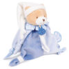 Doudou attache sucette ours Petit chou - Bleu - 17 cm - Doudou & Compagnie