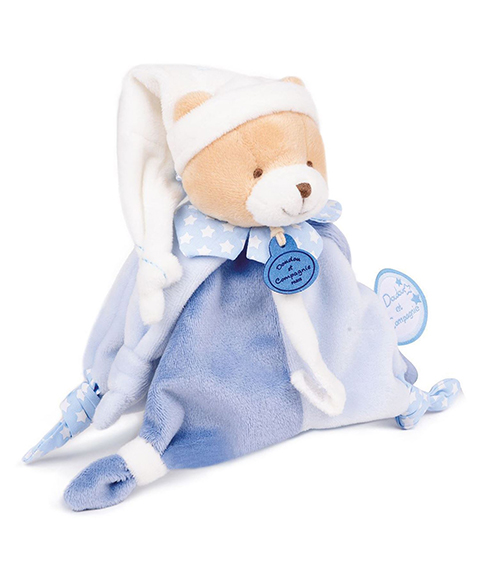 Doudou attache sucette ours Petit chou - Bleu - 17 cm - Doudou & Compagnie – Image 2