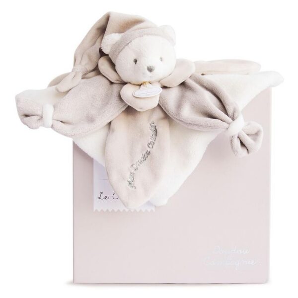 DC2922 Doudou plat Ours Collector taupe - 24 cm - Doudou & Compagnie