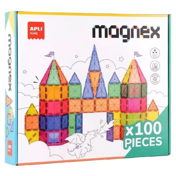 coffret-magnex-100-pieces-magnetiques-jeu-de-construction-apli-kids Coffret Magnex 100 P magnétiques - Apli Kids