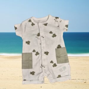 Combishort manches courtes imprimé grenouille - Babybol