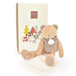 Doudou Ours marron avec mouchoir - Sweety - 25 cm - Doudou & Compagnie