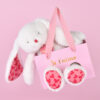 LAPIN JE T'AIME en sac cadeau - 25 cm - Doudou & Compagnie